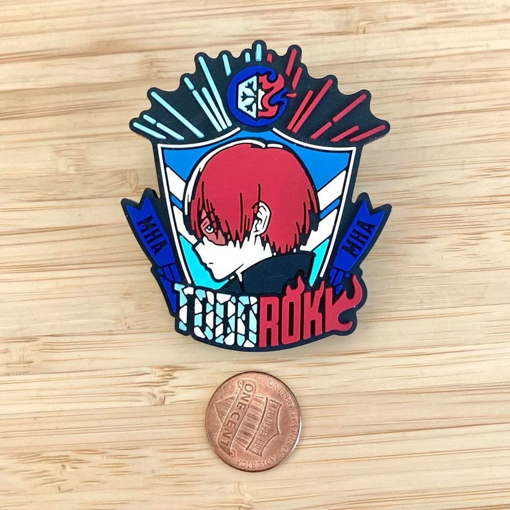 Rare my hero academia rubber badge clip Todoroki